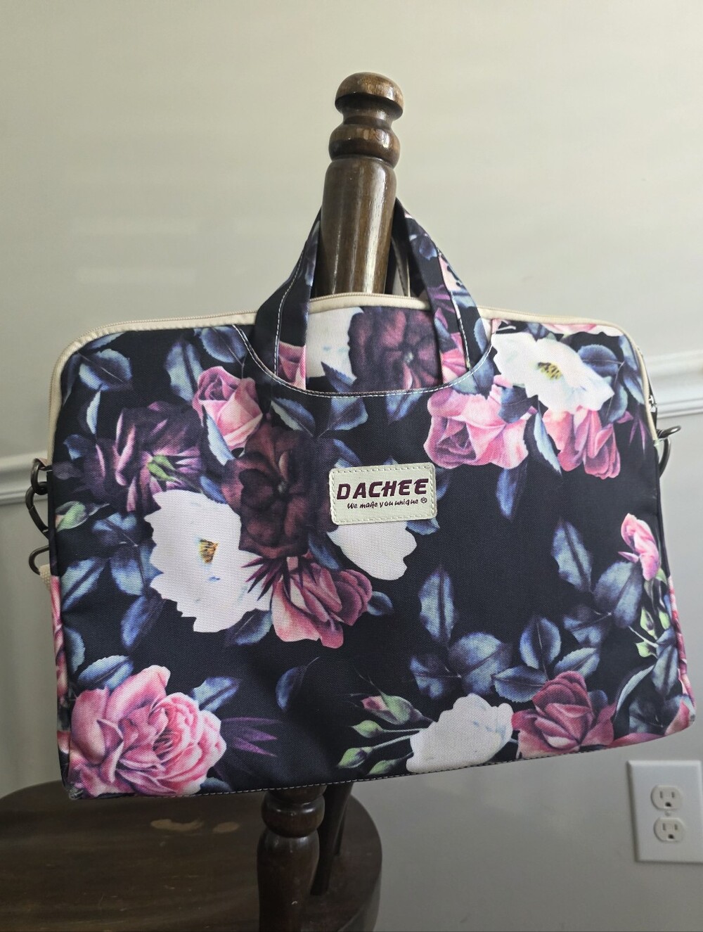 DACHEE Floral Laptop Bag 15 Inch Shoulder Messenger Case